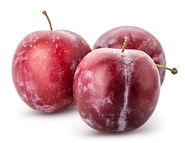 Fresh plum isolated . Clipping path