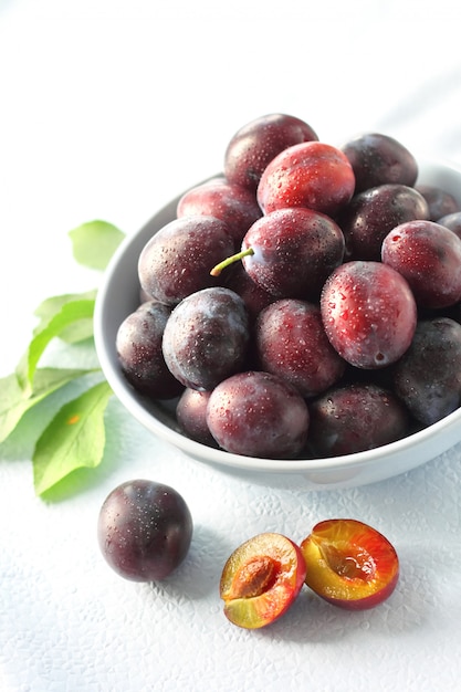 Fresh plums