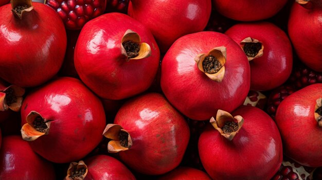 Photo fresh pomegranates a fruit associated with rosh hashanah