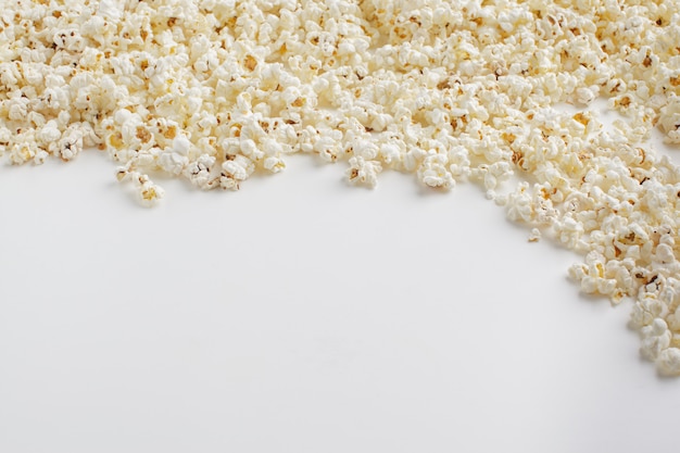 Fresh popcorn, food background