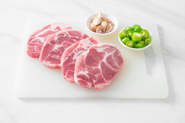 Fresh pork neck raw or collar pork