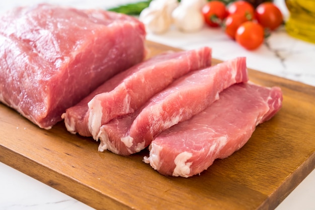 fresh pork raw fillet