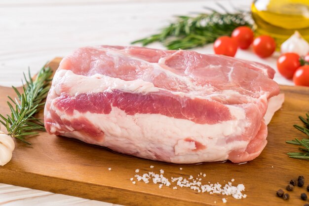 fresh pork raw fillet