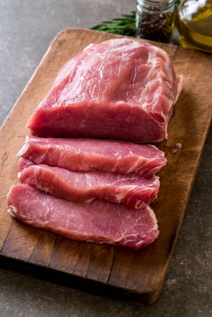 fresh pork raw fillet