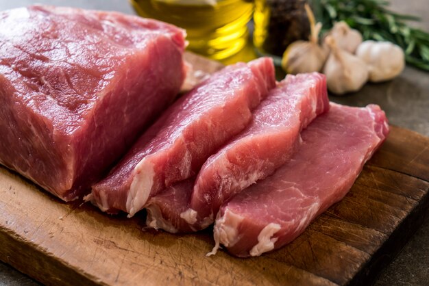 fresh pork raw fillet