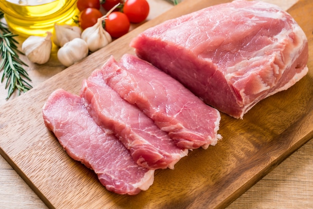 fresh pork raw fillet