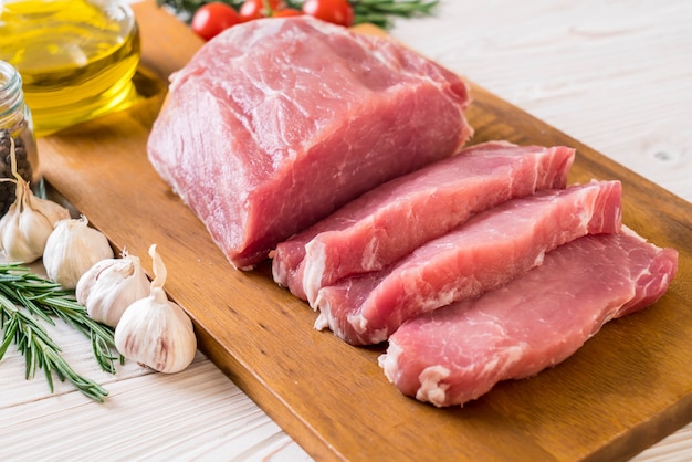 fresh pork raw fillet