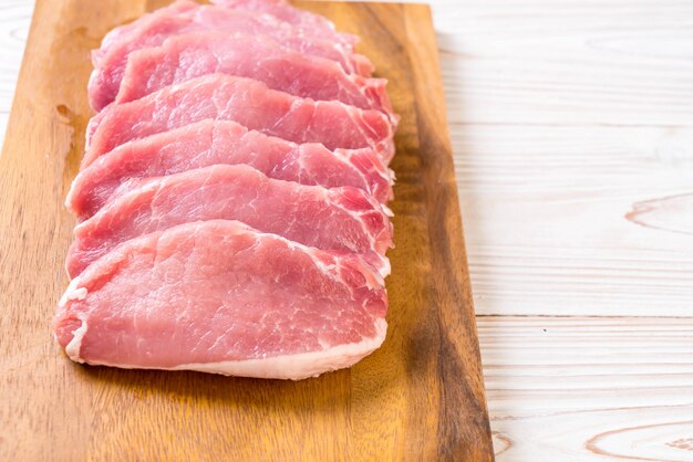 fresh pork raw fillet