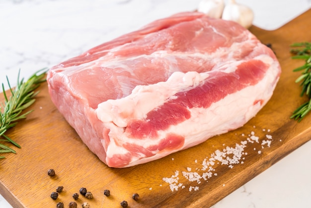 fresh pork raw fillet