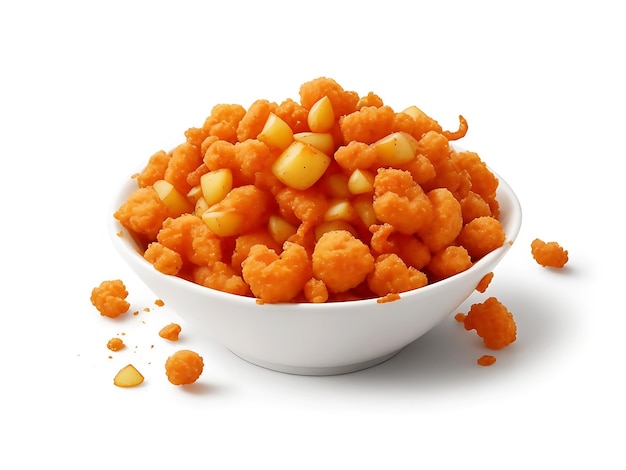 A Fresh Potato Crunch with White Background