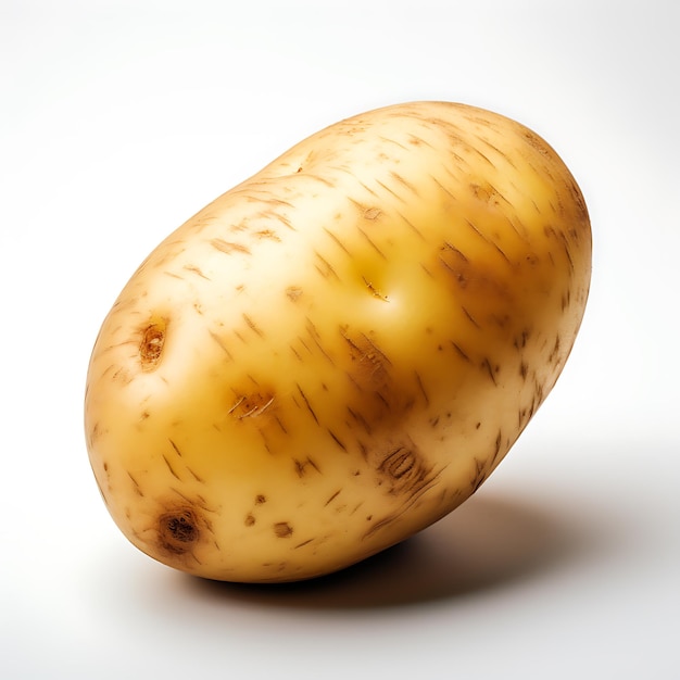 Fresh potato on white background