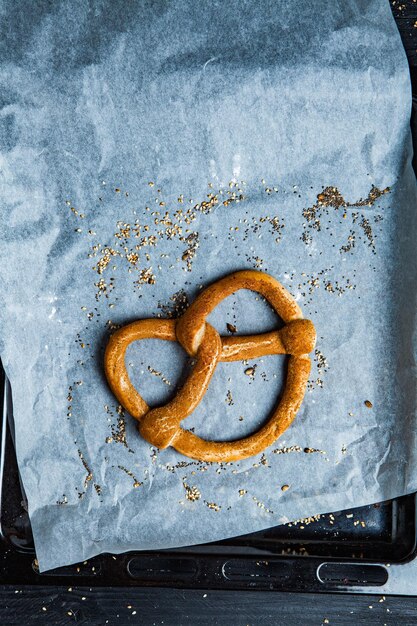 Foto ciambelline salate o bagel morbidi fatti in casa preparati freschi