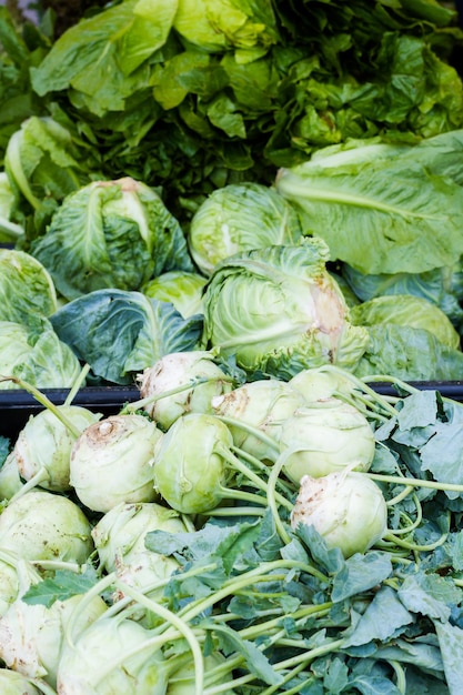 Fresh produce at the local farmer's  market.