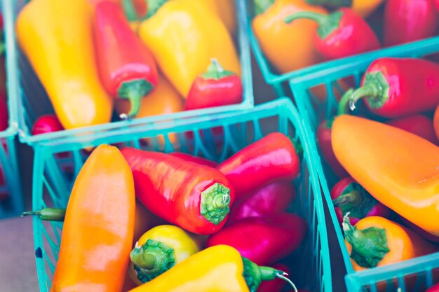 Fresh produce at the local farmers market