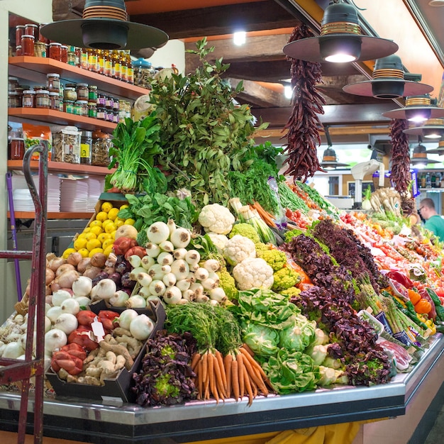 Fresh produce at the local farmers market