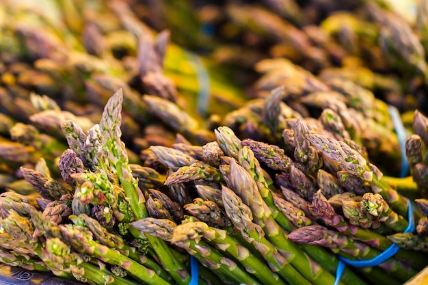 Fresh produce on sale at the local farmers market.