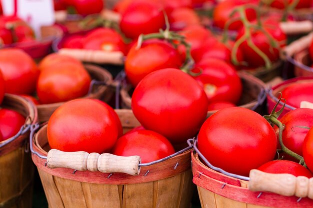 Fresh produce on sale at the local farmers market.