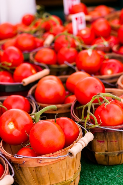 Fresh produce on sale at the local farmers market.