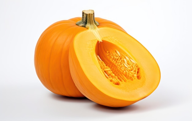 Fresh pumpkin isolated on white background