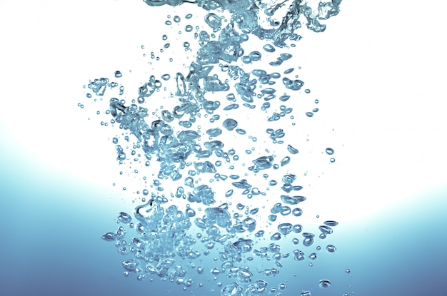 fresh pure water with bubbles air background