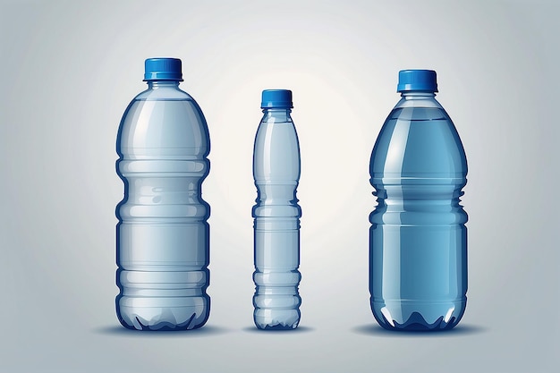 清潔化された新鮮な飲料水半リットルのボトル 配達サービスのイラスト 白に隔離