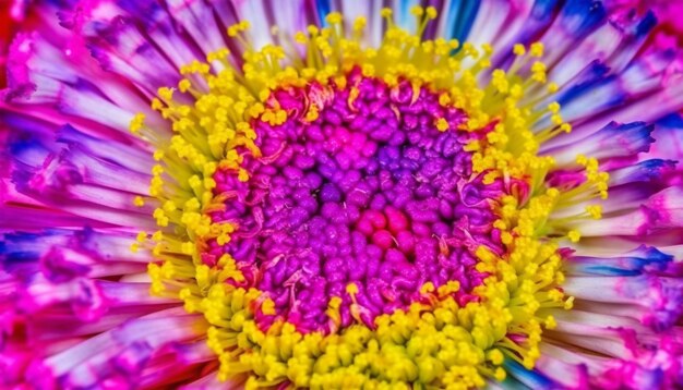 AI가 생성한 자연의 신선한 보라색 거베라 데이지 꽃의 아름다움