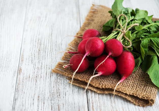 Fresh purple radish