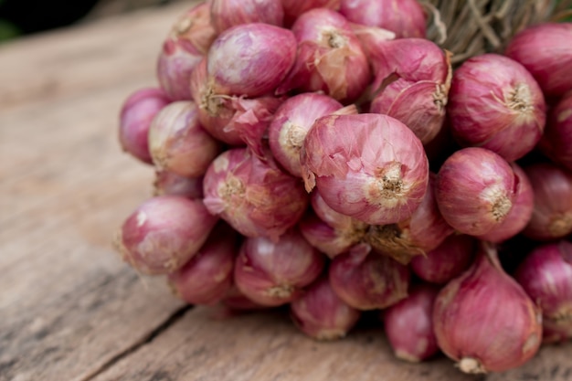 Premium Photo  Shallots or red onion asian herbs and cooking ingredients  on wooden background