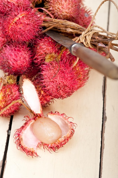 Fresh rambutan fruits