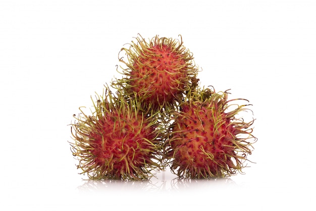 Fresh rambutan isolate on white background