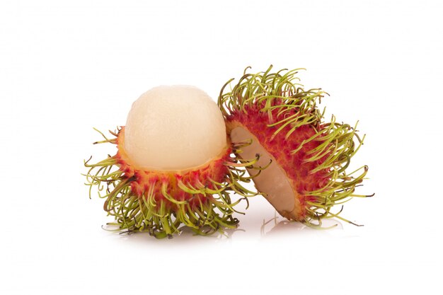 Fresh rambutan isolate on white background