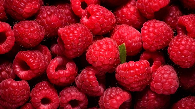 Photo fresh raspberries background fresh raspberrie