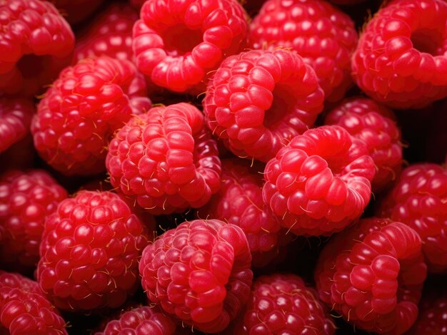 Fresh raspberries background