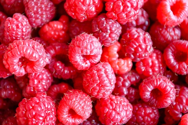 Fresh raspberry closeup backround