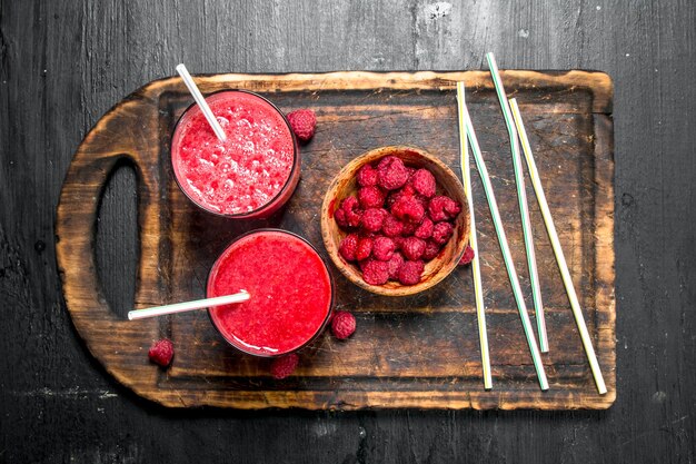 Fresh Raspberry smoothie.