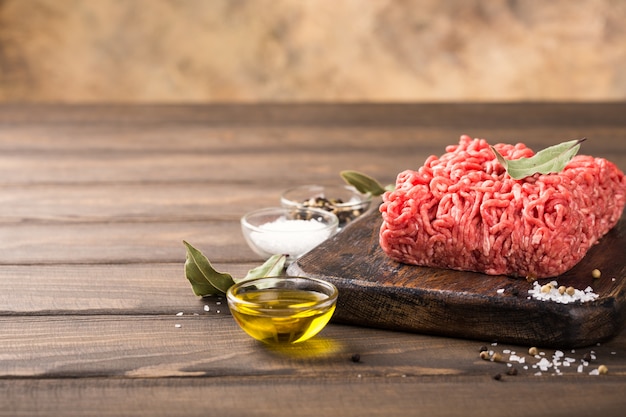 Fresh raw beef minced meat