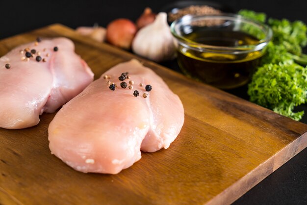 fresh raw chicken breast fillet