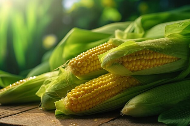 fresh raw corn after harvest Generative AI