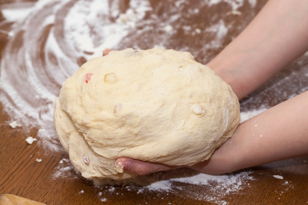 Fresh raw dough