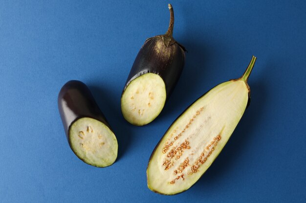 Fresh raw eggplant