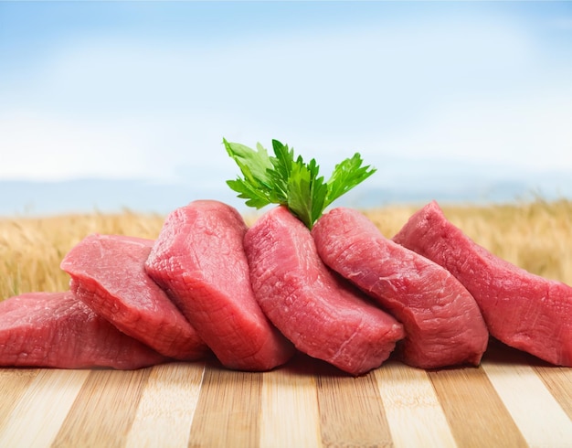 Fresh Raw Meat Background on background