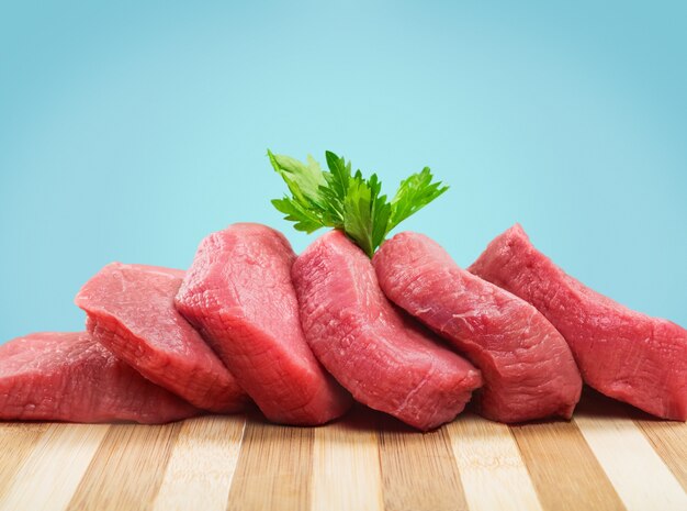 Fresh Raw Meat on Background