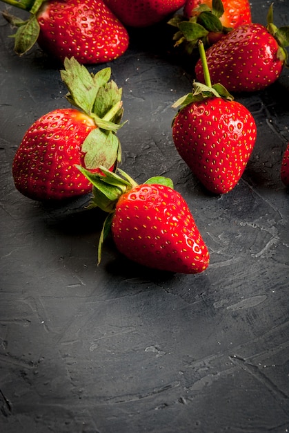 Fresh raw organic strawberry