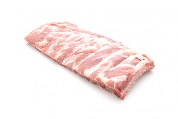 Fresh raw pork ribs