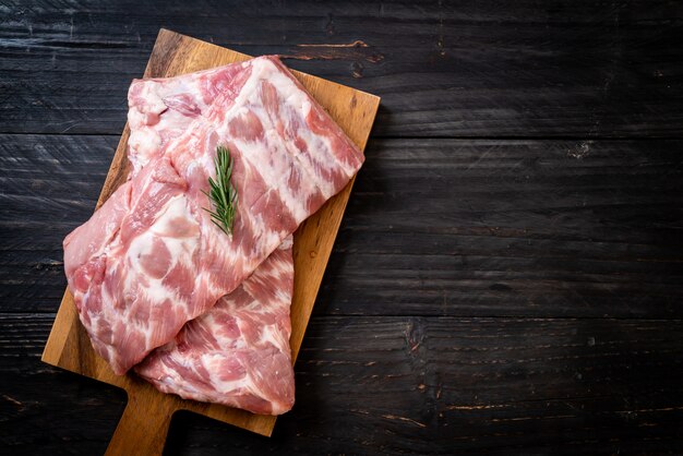 Fresh raw pork ribs 