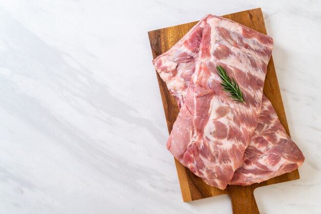 Fresh raw pork ribs 