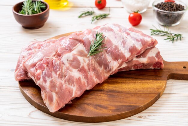 Fresh raw pork ribs 