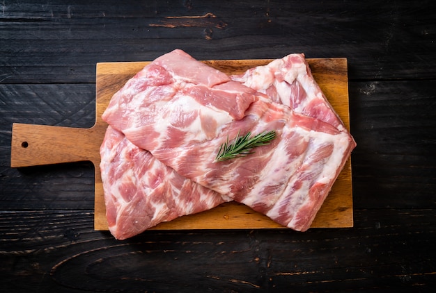 Fresh raw pork ribs 