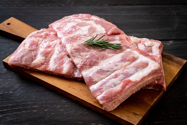 Fresh raw pork ribs 