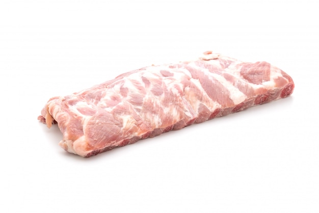 Fresh raw pork ribs